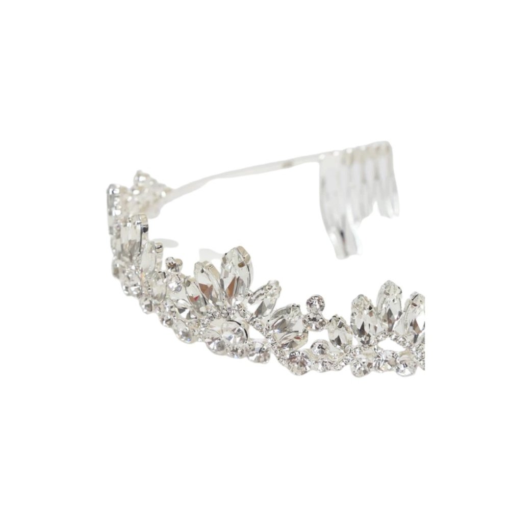 NWT Silver Rhinestone Tiara - Picture 3 of 3